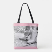 Maid of Honor Bridesmaid High Heels Canvas tas (Achterkant)