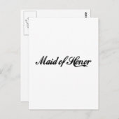 Maid of Honor Briefkaart (Voorkant / Achterkant)