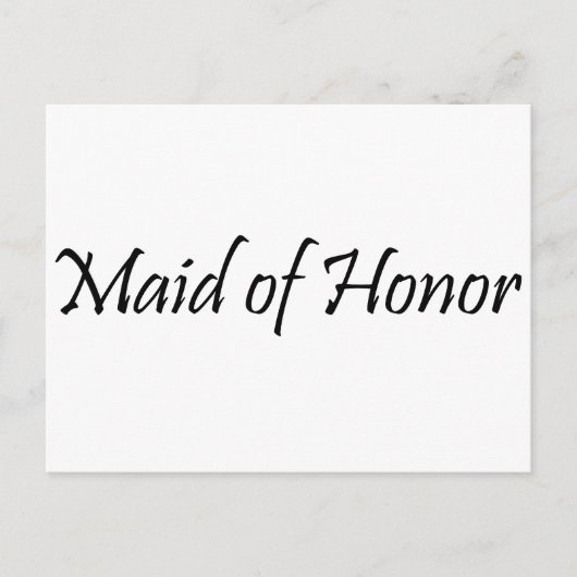 Maid of Honor Briefkaart (Voorkant)