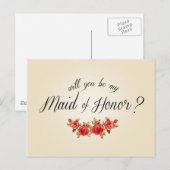 Maid of Honor Briefkaart (Voorkant / Achterkant)