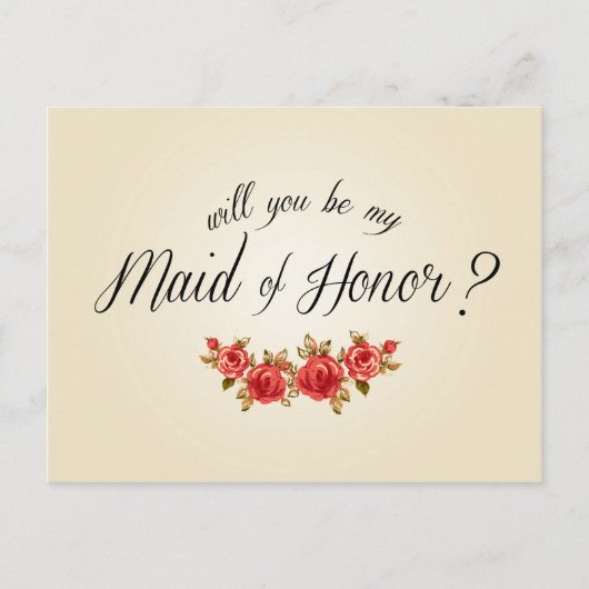Maid of Honor Briefkaart (Voorkant)