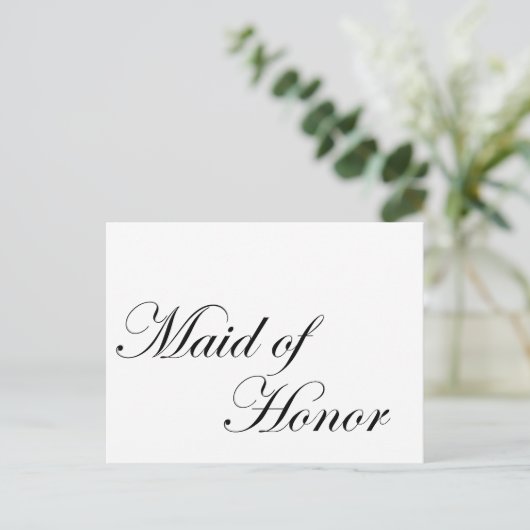 Maid of Honor Briefkaart (Staand voorkant)
