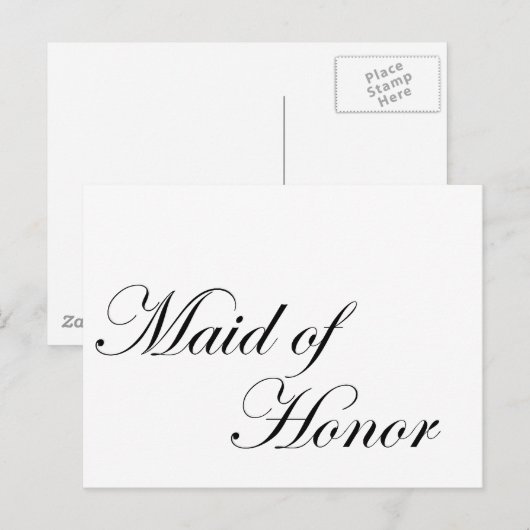 Maid of Honor Briefkaart (Voorkant / Achterkant)
