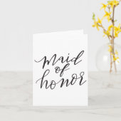 Maid of Honor Bruid Bruid Bruidsschat Bruidegom Bl Kaart (Gele Bloem)