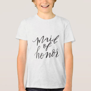 Maid of Honor Bruid Bruid Bruidsschat Bruidegom Bl Tri-Blend Shirt