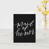 Maid Of Honor Bruid Bruidsbruid Bruidegom Grappig Kaart (Gele Bloem)
