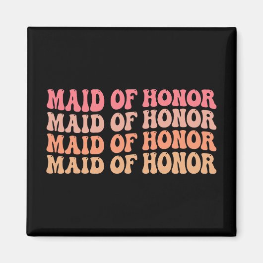 Maid of Honor bruidsmeisje bruidsfeest Bach Magneet (Voorkant)
