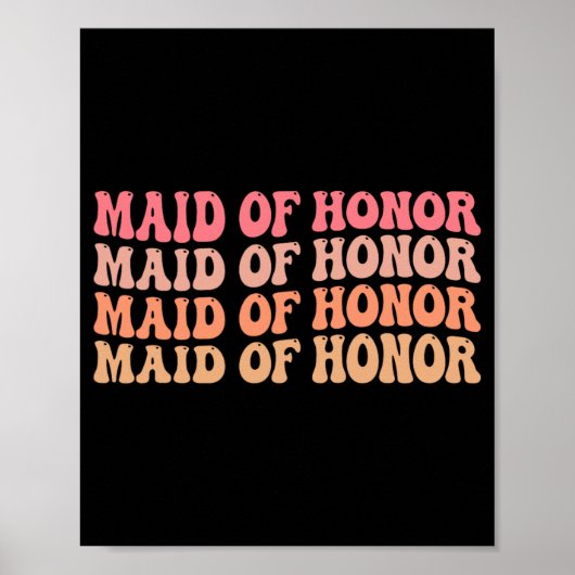 Maid of Honor bruidsmeisje bruidsfeest Bach Poster (Voorkant)