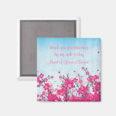 Maid of Honor/Bruidsmeisje Dank u Magnet (Voorkant / Achterkant)