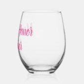 Maid of Honor Bruidsmeisje Roze Bruiloft Wijnglas Zonder Voet (Links)