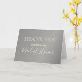 Maid of Honor bruiloft Dank u Kaart (Gele Bloem)