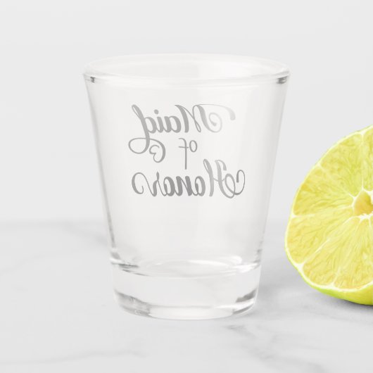 Maid of Honor bruiloft Shot Glas (Achterkant)