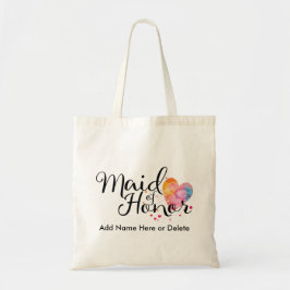 Maid of Honor Budget Canvas tas Waterverf Heart