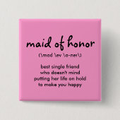 Maid of Honor Button (Voorkant)