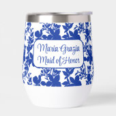 Maid of Honor Chic Wit Blauw Bloemen (Links)