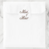 Maid of Honor Classy Browns Ronde Sticker (Tas)