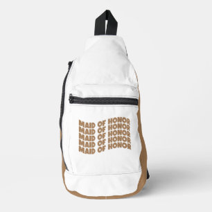Maid of Honor Compact Lichtbruin Wit Sling Bag