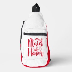 Maid of Honor Compact Rood Wit Sling Bag