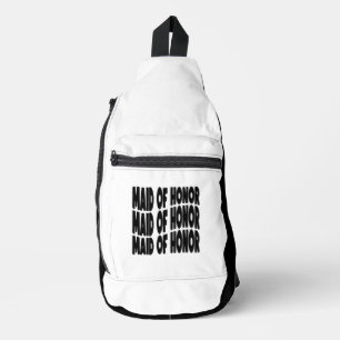 Maid of Honor Compact Zwart Wit Sling Bag