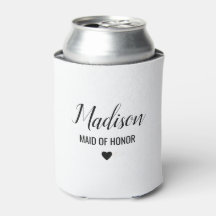 Maid of Honor Custom Naam & Datum Leuk Hart Eenvou