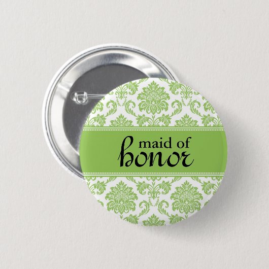 Maid of Honor Damask Button (Voorkant /achterkant)