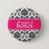 Maid of Honor Damask Button (Voorkant)