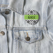 Maid of Honor Damask Button (In situ)
