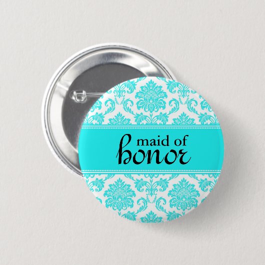 Maid of Honor Damask Button (Voorkant /achterkant)