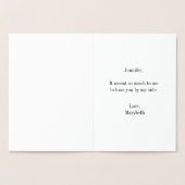 Maid of Honor Dank je Gold Foil card Folie Kaarten (Binnen)