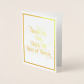 Maid of Honor Dank je Gold Foil card Folie Kaarten (Voorkant)