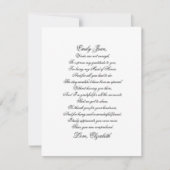 Maid of Honor Dank je Script-geheugenkaart (Voorkant)