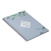 Maid of Honor Dusty Blue Eucalyptus Personalized Notitieboek (Rechterzijde)