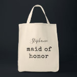 Maid of Honor | Eenvoudige persoonlijke bridale pa Tote Bag<br><div class="desc">Maid of Honor | Eenvoudige persoonlijke bridale Canvas tas</div>