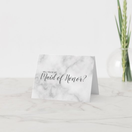 Maid of Honor Elegant Marble Script (Voorkant)