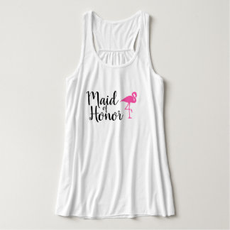 Maid of Honor Flamingo Trouwtank Tanktop