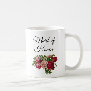 Maid of Honor Floral Rozen Bouquet Mok