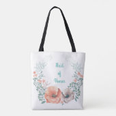 Maid of Honor Floral Wreath Canvas tas (Achterkant)