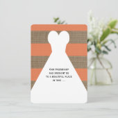 Maid of Honor Gedicht Koraal met Jurk Kaart (Staand voorkant)