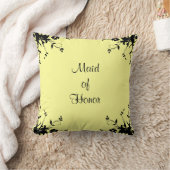 Maid of Honor Gepersonaliseerd Geel Mojo Kussen (Deken)