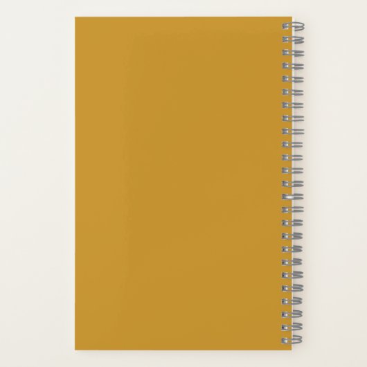 Maid of Honor gepersonaliseerde gele huwelijkscade Notitieboek (Achterkant)