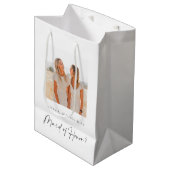 Maid of Honor Gift Bag met foto Medium Cadeauzakje (Voorkant Gekanteld)