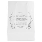 Maid of Honor Gift Bag met foto Medium Cadeauzakje (Achterkant)
