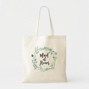 Maid of Honor Gift Botanical Greenery Wedding Tas