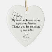 Maid of Honor Gift - Personalized Wedding Ornament (Rechts)