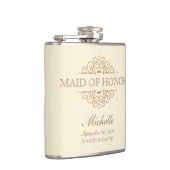 Maid of Honor Gift Vintage bruiloftsfles Heupfles (Rechts)