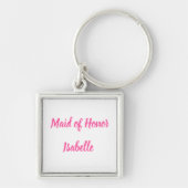 Maid of Honor Gifts Custom Name Gifts Wedding Key Sleutelhanger (Voorkant)