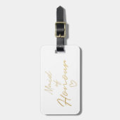 Maid of Honor - Gold faux foil Bagagelabel (Voorkant verticaal)