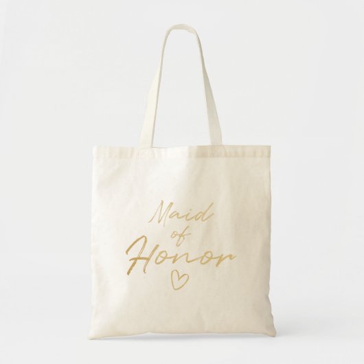 Maid of Honor - Gold faux foil canvas tas (Voorkant)