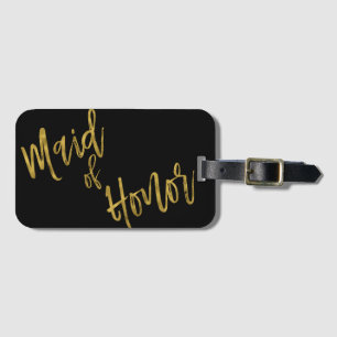 Maid of Honor Gold Folie Bagagetas Label Bagagelabel