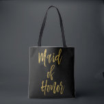 Maid of Honor Gold Trouwtas Tote Bag<br><div class="desc">Maid of Honor Gold Wedding Bag is de perfecte bruidstas om mee te reizen naar een bestemming bruiloft.</div>